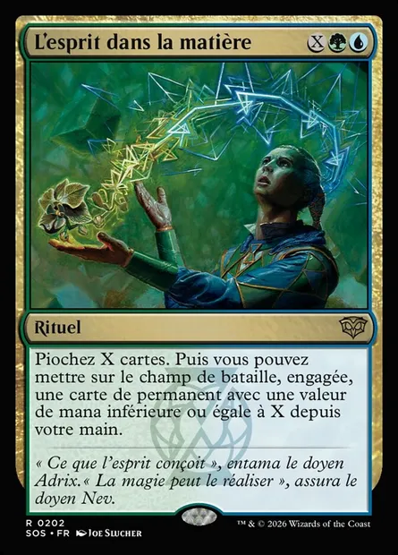 L'esprit dans la matière, carte Magic SOS 202 — extension Secrets of Strixhaven