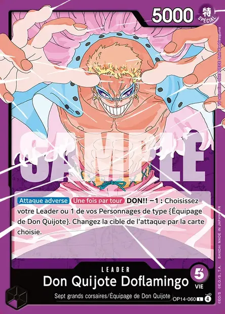 Don Quijote Doflamingo, carte One Piece OP14-060 — extension LES SEPT DE LA MER D'AZUR