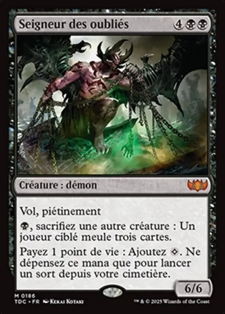 Seigneur des oubliés, carte Magic TDC 186 — extension Tarkir: Dragonstorm Commander