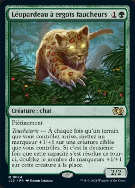 Léopardeau à ergots faucheurs, carte Magic J25 24 — extension Foundations Jumpstart