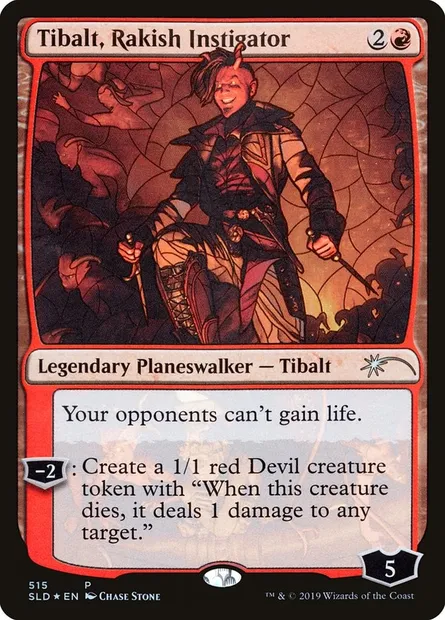 Tibalt, instigateur élancé, carte Magic SLD 515 — extension Secret Lair Drop