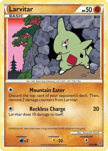 Larvitar, Pokémon card UL 50 — Unleashed set