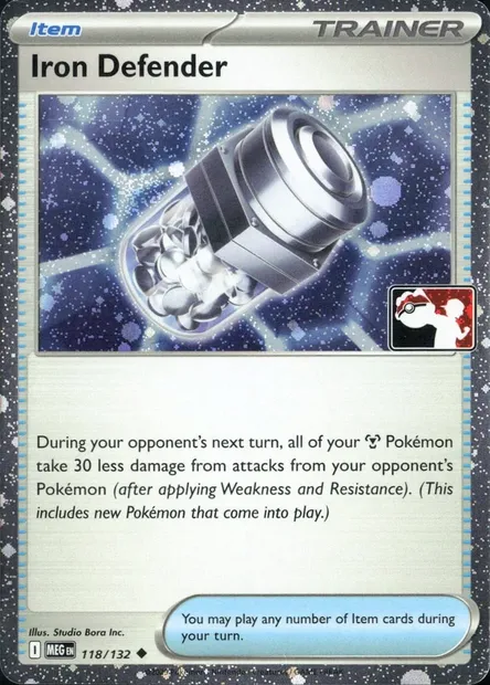 Iron Defender, Pokémon card PPS 118-6 — Play! Pokémon Prize Pack Series set