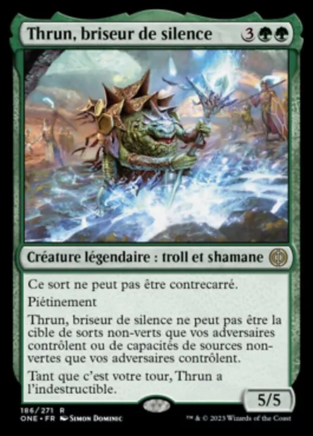 Thrun, briseur de silence, carte Magic ONE 186 — extension Tous Phyrexians