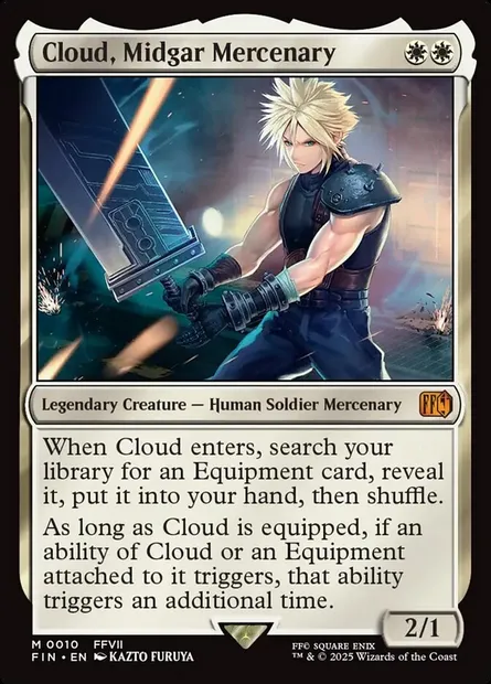 Cloud, Midgar Mercenary, Magic card FIN 10 — Final Fantasy set