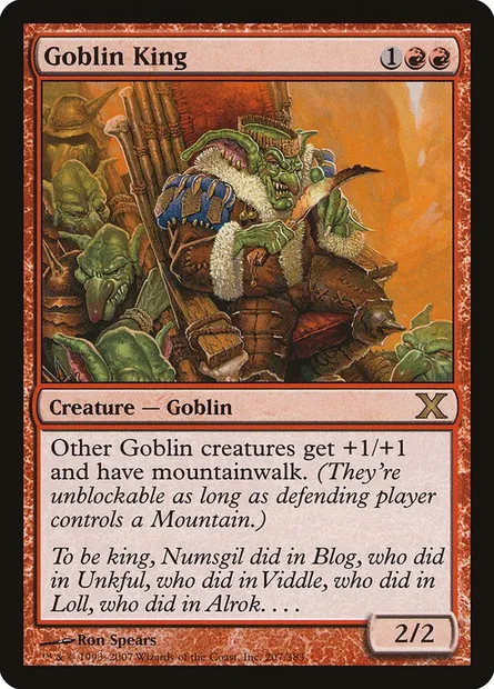 Goblin King, Magic card 10E 207 — Tenth Edition set