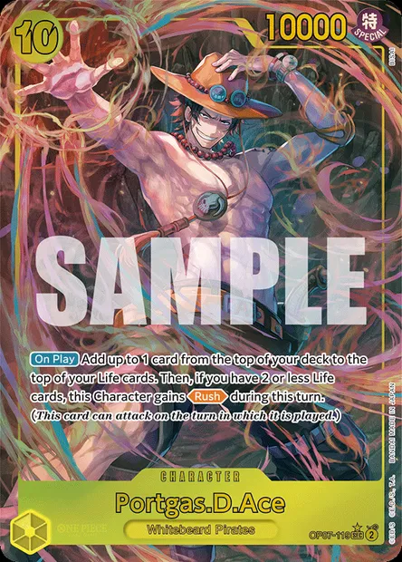 Portgas D. Ace, carte One Piece OP07-119 — extension 500 YEARS IN THE FUTURE