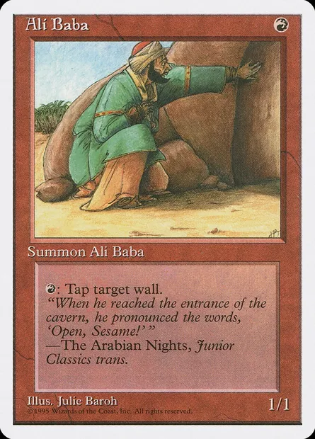 Ali Baba, carte Magic 4ED 175 — extension Quatrième Edition