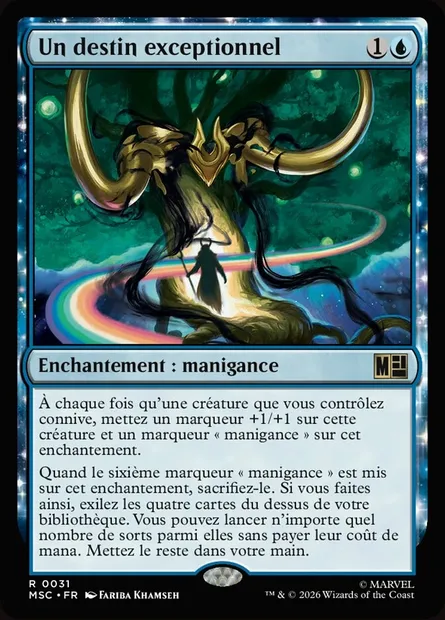 Un destin exceptionnel, carte Magic MSC 31 — extension Marvel Super Heroes Commander