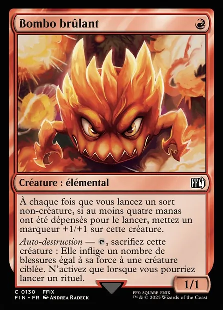 Bombo brûlant, carte Magic FIN 130 — extension Final Fantasy
