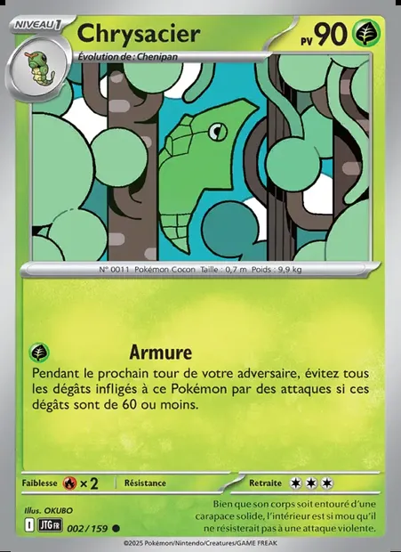 Chrysacier, carte Pokémon JTG 002 — extension Aventures Ensemble