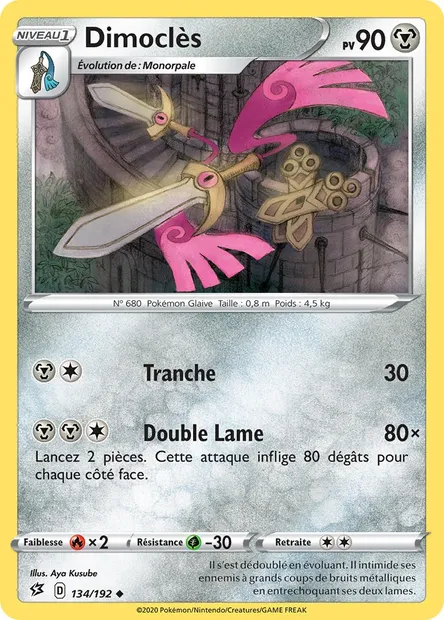 Dimoclès, carte Pokémon RCL 134 — extension Clash des Rebelles