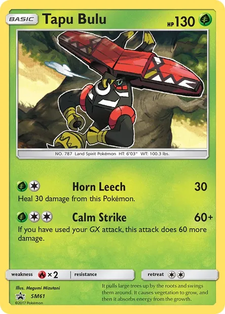 Tapu Bulu, Pokémon card SM 61 — SM Black Star Promos set