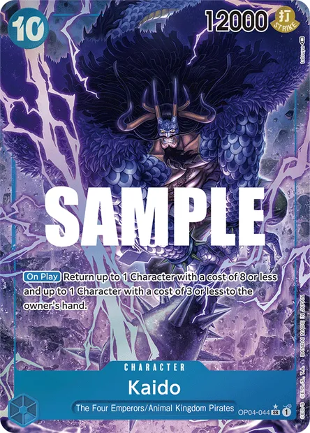 Kaido, One Piece card OP04-044 — KINGDOMS OF INTRIGUE set