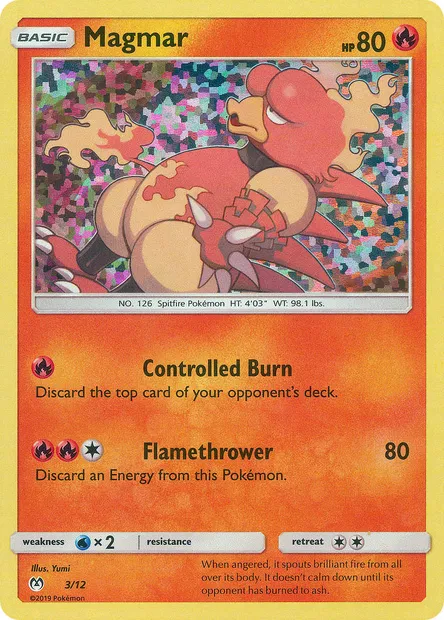 Magmar, Pokémon card MCD19 3 — McDonald's Collection 2019 set
