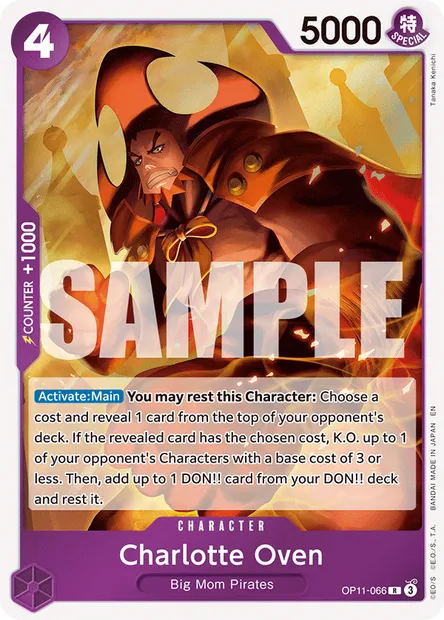 Charlotte Oven, One Piece card OP11-066 — A FIST OF DIVINE SPEED set