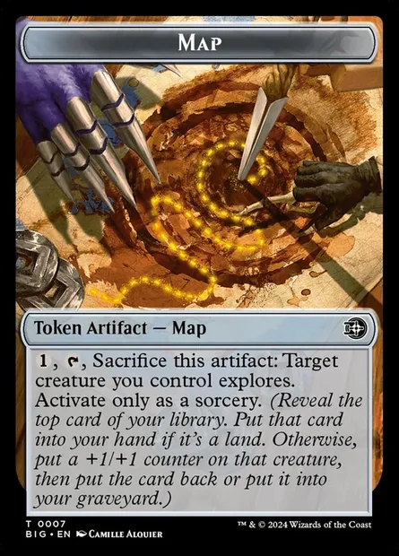 Map, carte Magic TBIG 7 — extension The Big Score Tokens