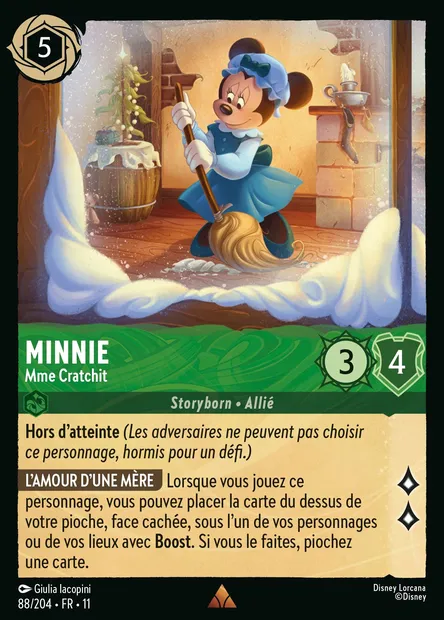 Minnie - Mme Cratchit, carte Disney Lorcana CH11-088 — extension Givresort