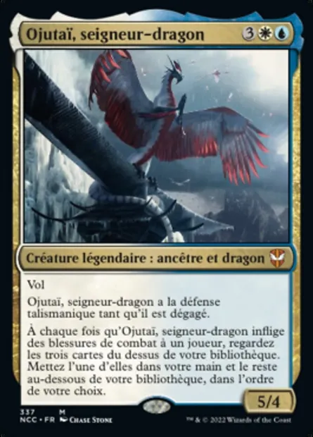 Ojutaï, seigneur-dragon, carte Magic NCC 337 — extension New Capenna Commander