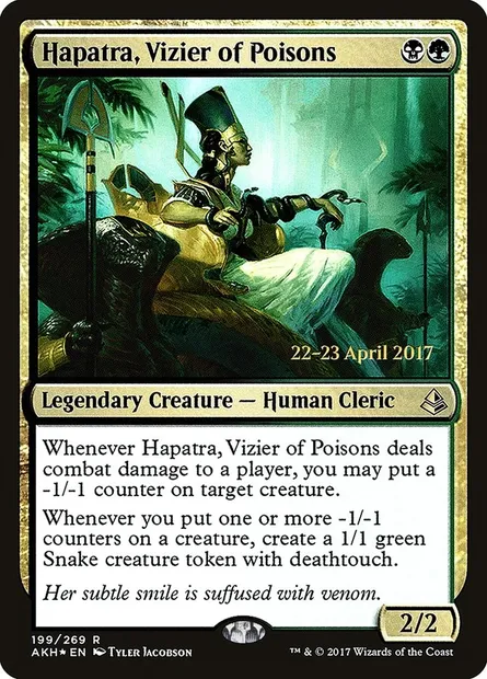 Hapatra, vizir des poisons, carte Magic PAKH 199s — extension Amonkhet Promos