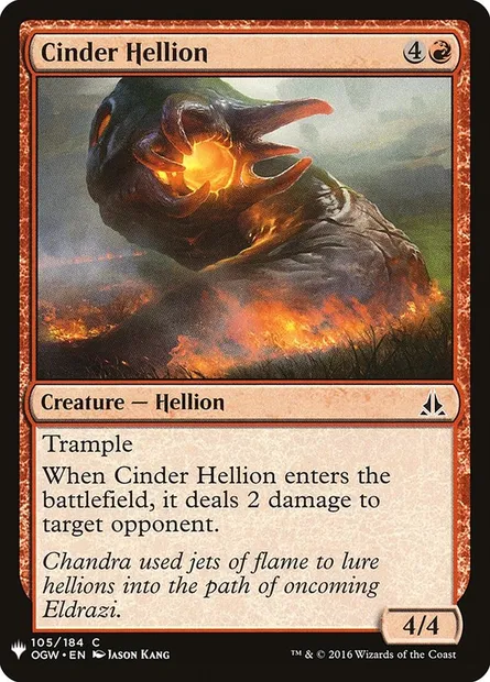 Cinder Hellion, Magic card PLST OGW-105 — The List set