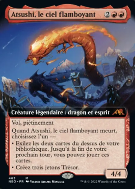 Atsushi, le ciel flamboyant, carte Magic NEO 463 — extension Kamigawa: La Dynastie Néon