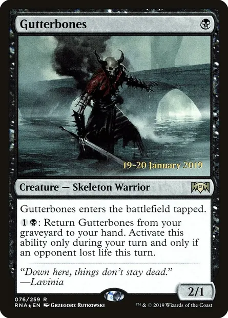 Gutterbones, Magic card PRNA 76s — Ravnica Allegiance Promos set