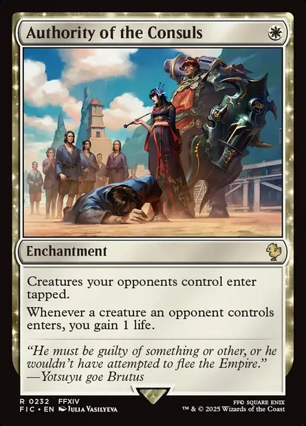 Authority of the Consuls, Magic card FIC 232 — Final Fantasy Commander set