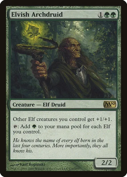 Elvish Archdruid, Magic card M10 176 — Magic 2010 set