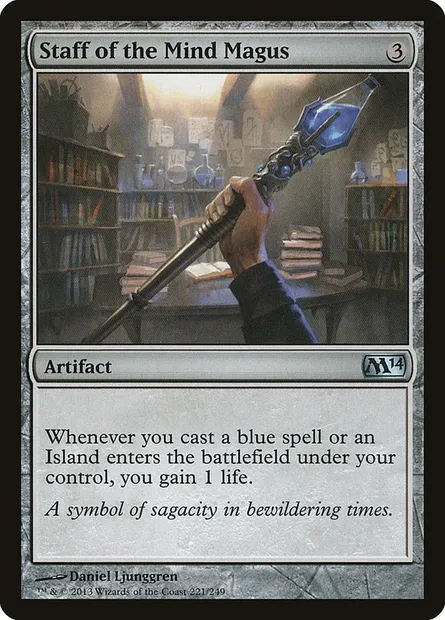 Staff of the Mind Magus, Magic card M14 221 — Magic 2014 set
