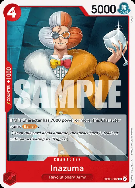 Inazuma, carte One Piece OP06-002 — extension ONE PIECE CARD THE BEST
