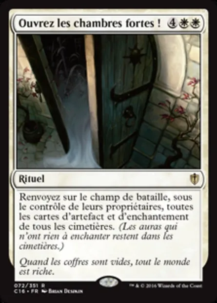 Ouvrez les chambres fortes !, carte Magic C16 72 — extension Commander 2016