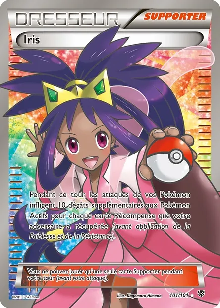 Iris, carte Pokémon PLB 101 — extension Explosion Plasma