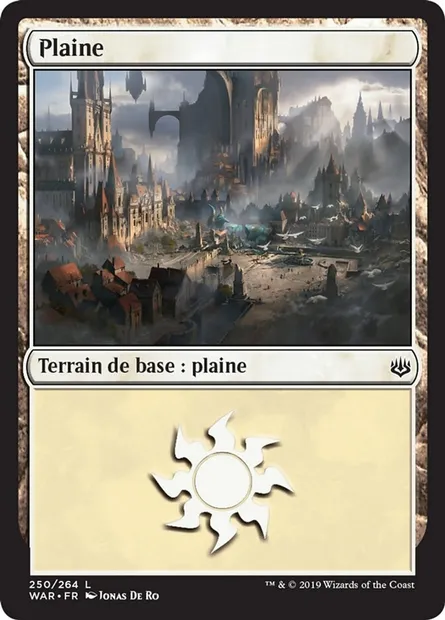 Plaine, carte Magic WAR 250 — extension La guerre des Planeswalkers
