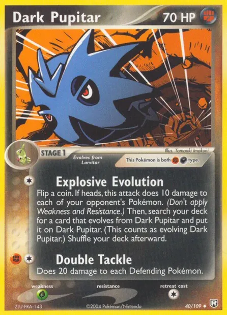 Dark Pupitar, Pokémon card TRR 40 — Team Rocket Returns set