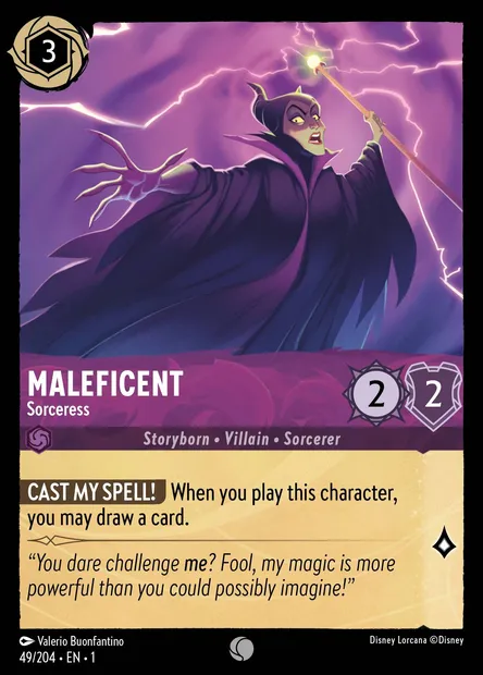 Maleficent - Sorceress, Disney Lorcana card CH1-049 — The First Chapter set