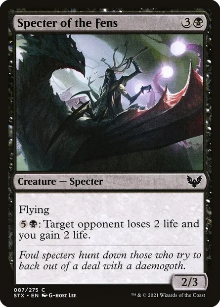 Specter of the Fens, Magic card STX 87 — Strixhaven: School of Mages set