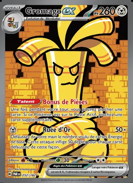Gromago-ex, carte Pokémon PAR 252 — extension Faille Paradoxe