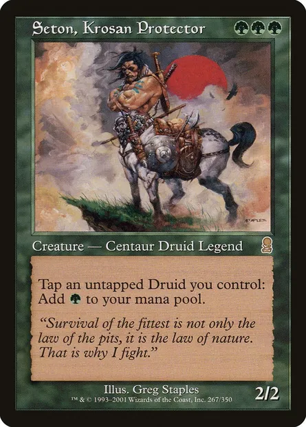 Seton, Krosan Protector, Magic card ODY 267 — Odyssey set