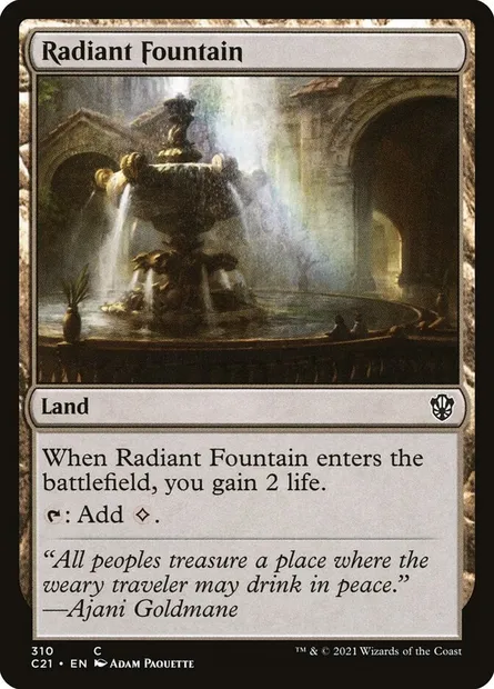 Radiant Fountain, Magic card C21 310 — Commander 2021 set