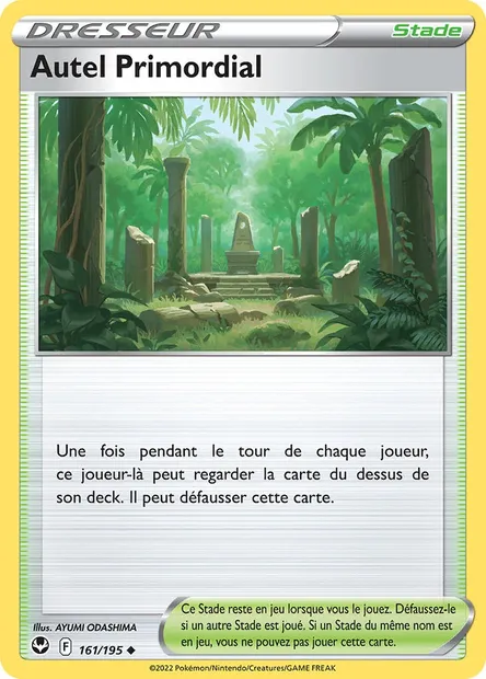 Autel Primordial, carte Pokémon SIT 161 — extension Tempête Argentée