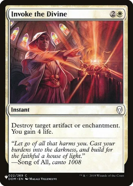 Invoke the Divine, Magic card PLST DOM-22 — The List set