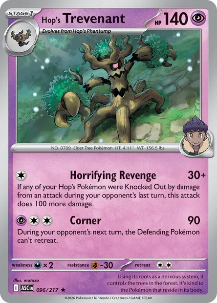 Hop's Trevenant, Pokémon card ASC 096 — Ascended Heroes set