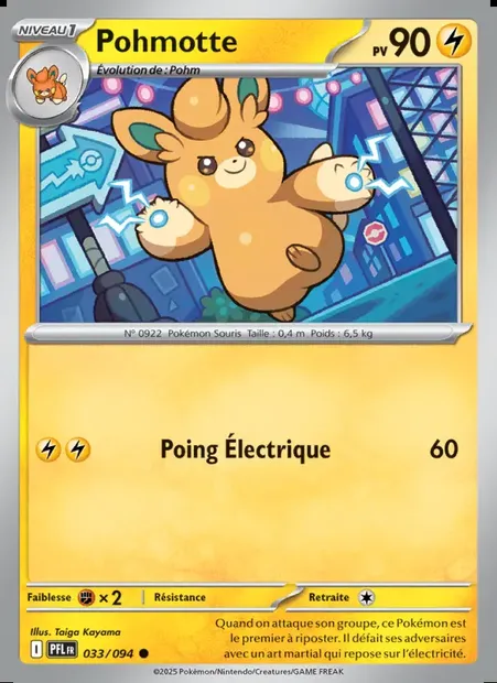 Pohmotte, carte Pokémon PFL 033 — extension Flammes Fantasmagoriques