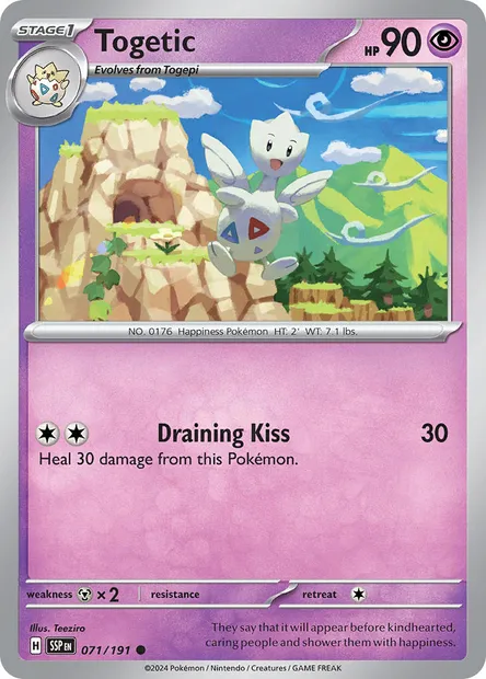 Togetic, Pokémon card SSP 071 — Surging Sparks set
