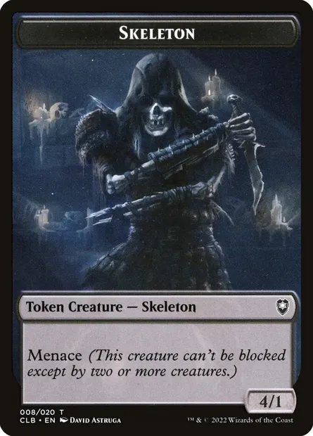 Skeleton, carte Magic TCLB 8 — extension Battle for Baldur's Gate Tokens