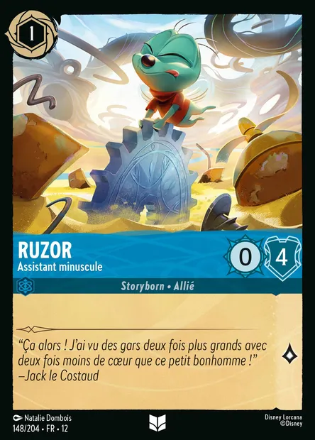 Ruzor - Assistant minuscule, carte Disney Lorcana CH12-148 — extension Contrées Inconnues