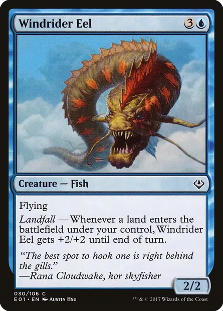Windrider Eel, Magic card E01 30 — Archenemy: Nicol Bolas set