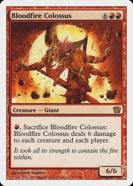 Bloodfire Colossus, Magic card 9ED 177 — Ninth Edition set