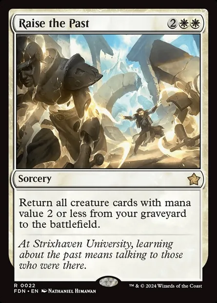 Raise the Past, Magic card FDN 22 — Foundations set